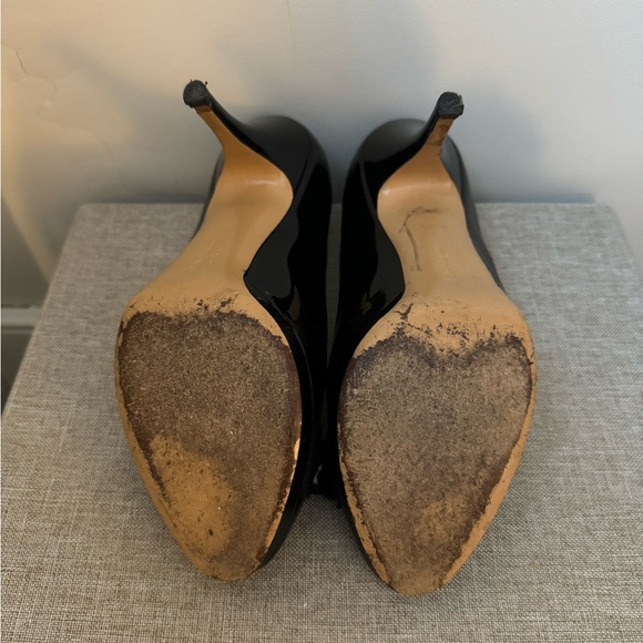 Salvatore Ferragamo Black Patent leather Bow High Heel Pumps 7.5 - Picture 8 of 10